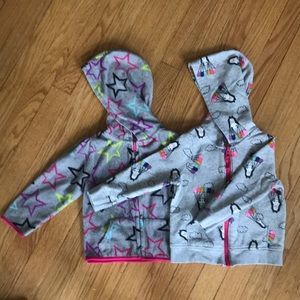 Bundle of 2 Girl’s Size 2T hoodies